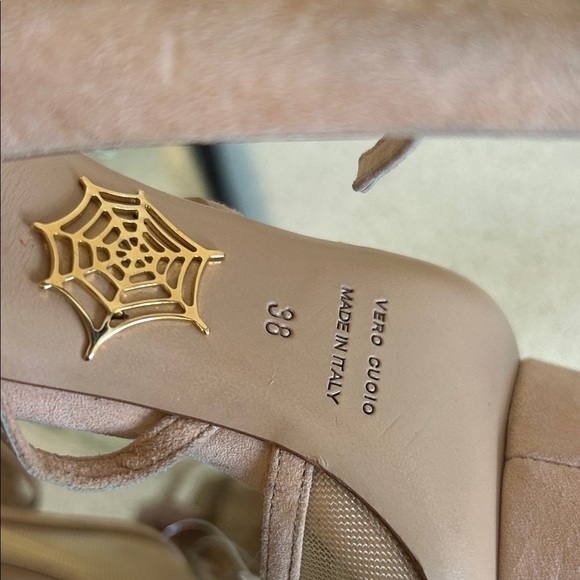 Charlotte Olympia “Isadora” Platform Sandals in Blush Suede 38 - Picture 8 of 9